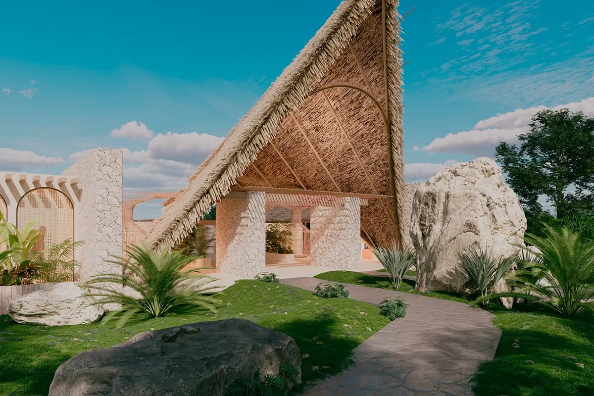Edificio palapa exterior