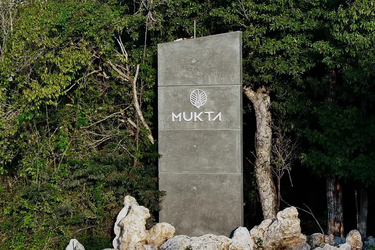 Bloque MUKTA en piedra entre el bosque