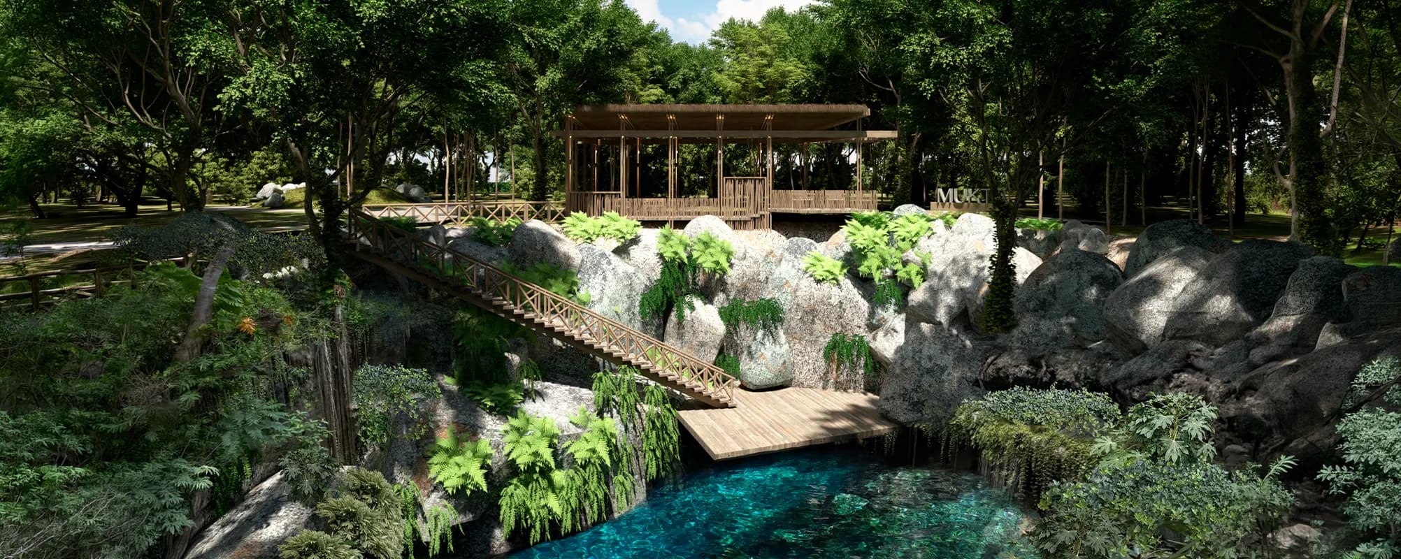 Mukta — cenote con palapa